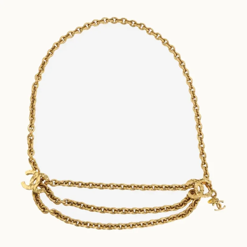 Cinturón Chanel Vintage CC Doble
