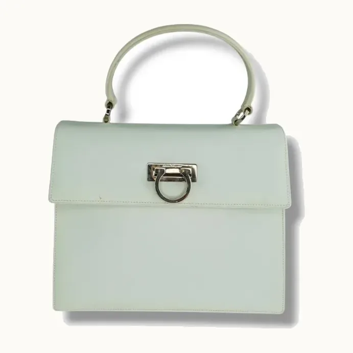 Bolsa Salvatore Ferragamo Menta y blanca