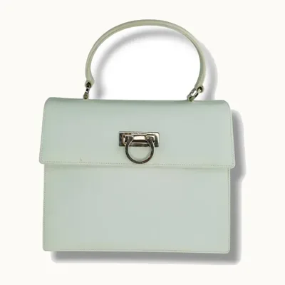 Bolsa Salvatore Ferragamo Menta y blanca