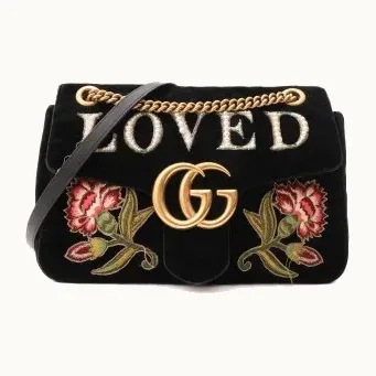 Bolsa Flap Gucci Marmont GG Loved Terciopelo