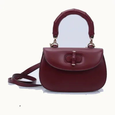 Bolsa Gucci Bamboo 1947 Small Vino