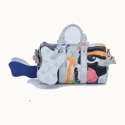 Bolsa Louis Vuitton Keepall 25 Bandouliere KidSuper Blanca