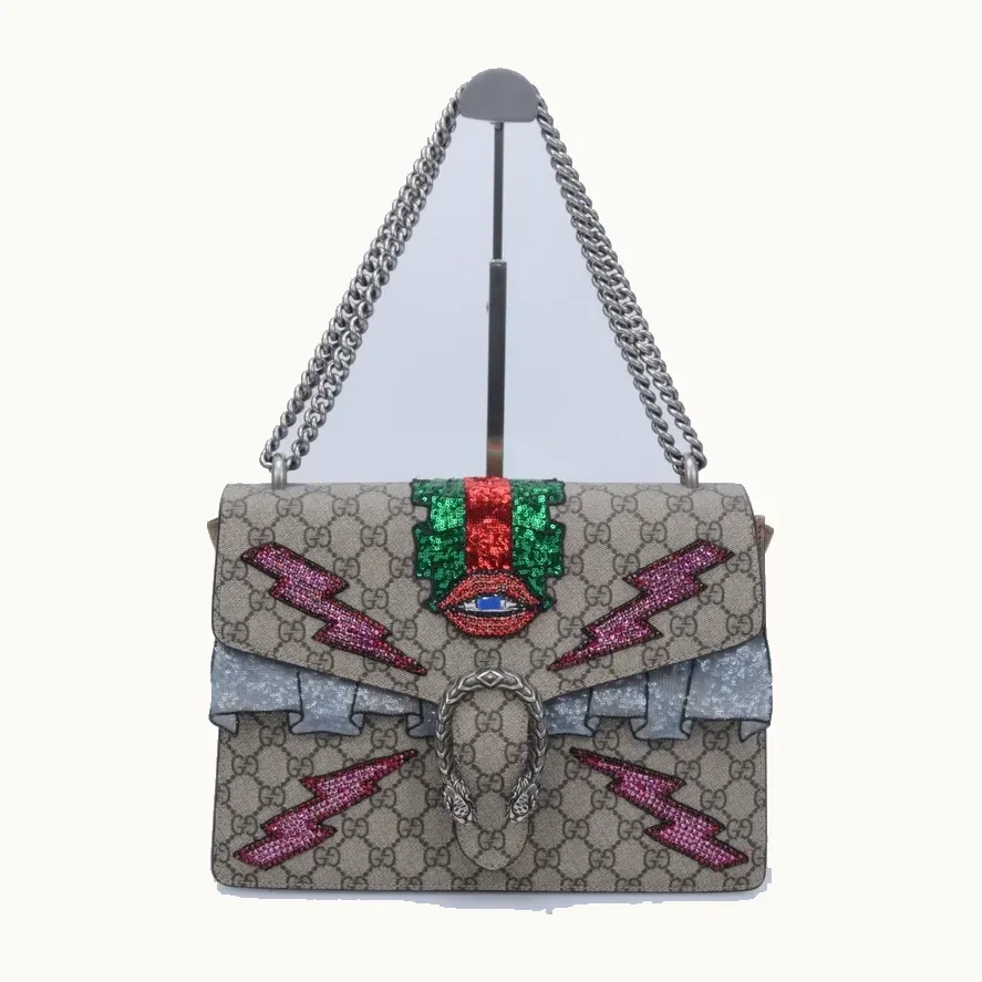 Bolsa Gucci Dionysus Medium Floral Sequins GG