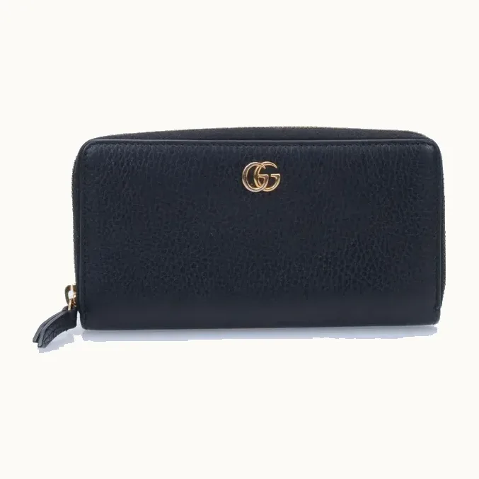 Cartera Zip Around Gucci Marmont GG Azul