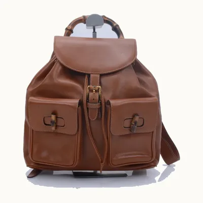 Bolsa Gucci Bamboo Drawstring Camel
