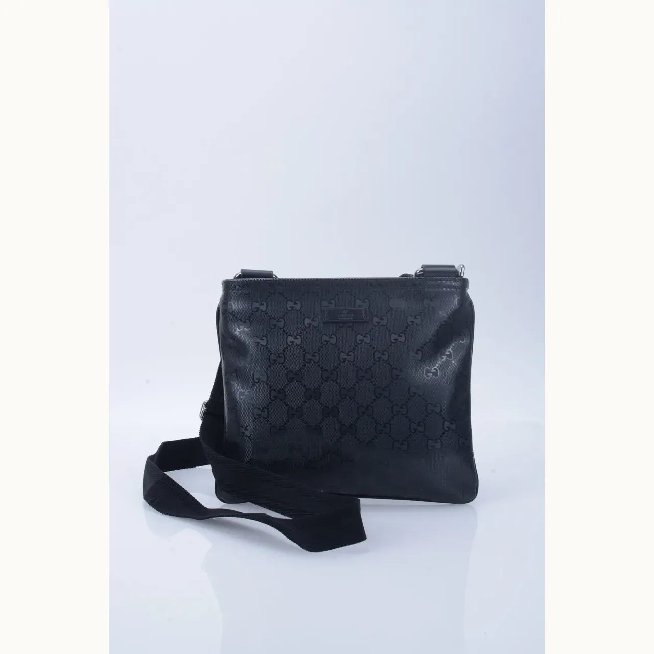 Bolsa Messenger Gucci GG Crystal Negra
