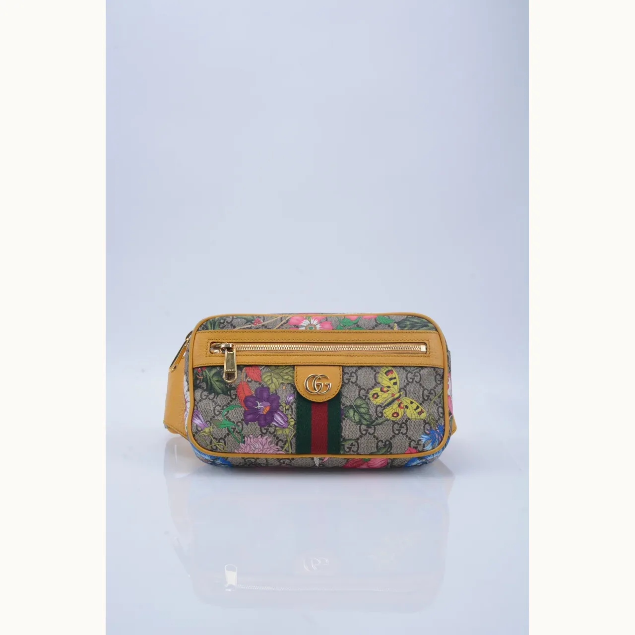 Bolsa Gucci Ophidia GG Flora Ajustable Amarilla