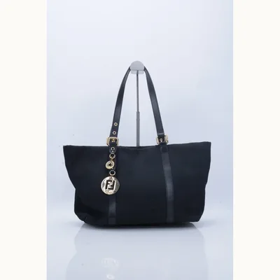 Bolsa Burberry Fendi Zucchino Canvas Negra