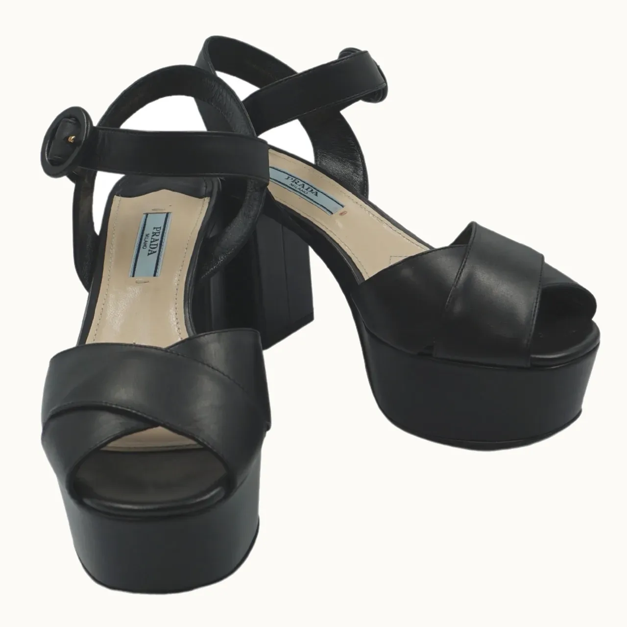 Sandalias Prada, Talla 37.5, Excelente, KV-5346