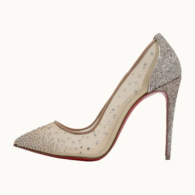Zapatillas Christian Louboutin Follies Strass, Talla 39
