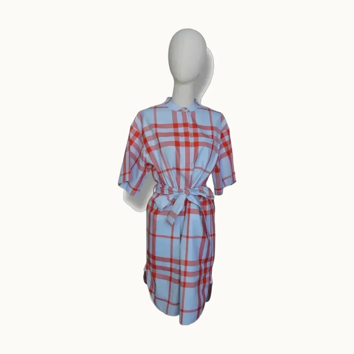 Vestido Burberry Plaid Print Knee Lenght