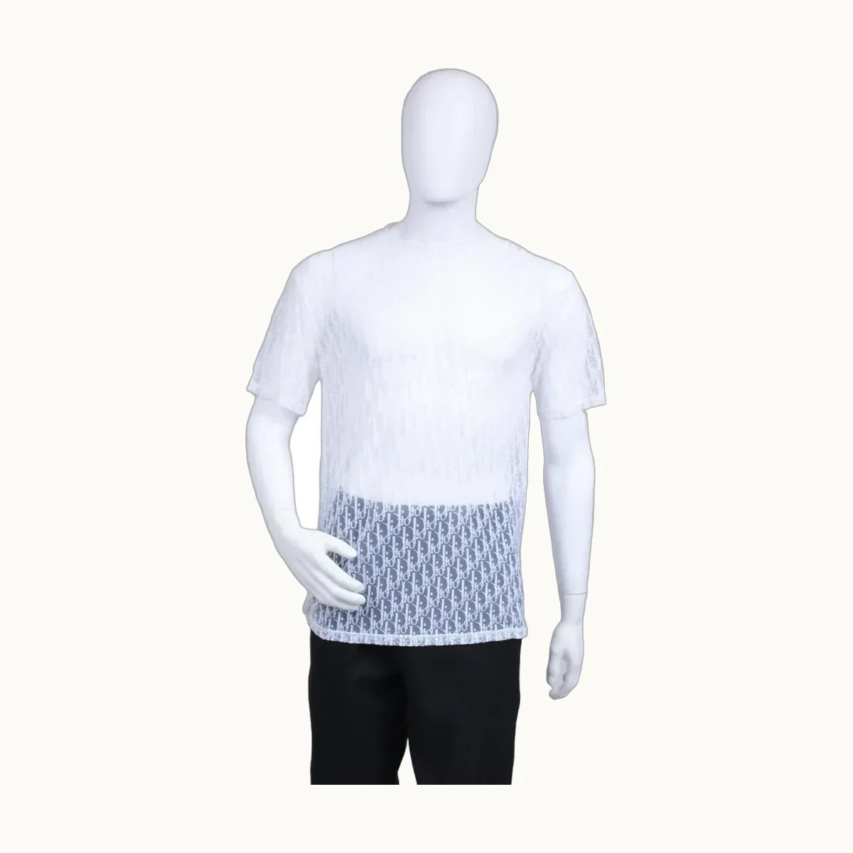 Camisa Dior Relaxed Fit Oblique Blanca, Talla L