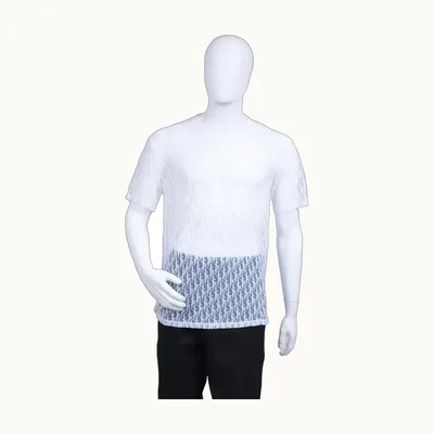 Camisa Dior Relaxed Fit Oblique Blanca, Talla L