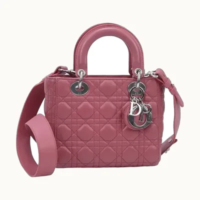 Bolsa de Mano Dior Lady Small My ABCDior Rosa, Bueno, KV-6056