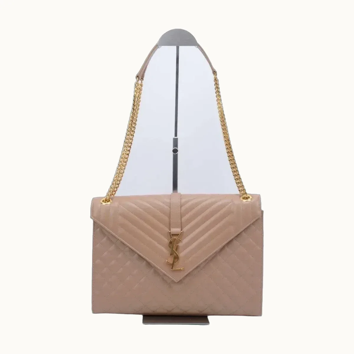 Bolsa de Hombro Saint Laurent Envelope Large Camel