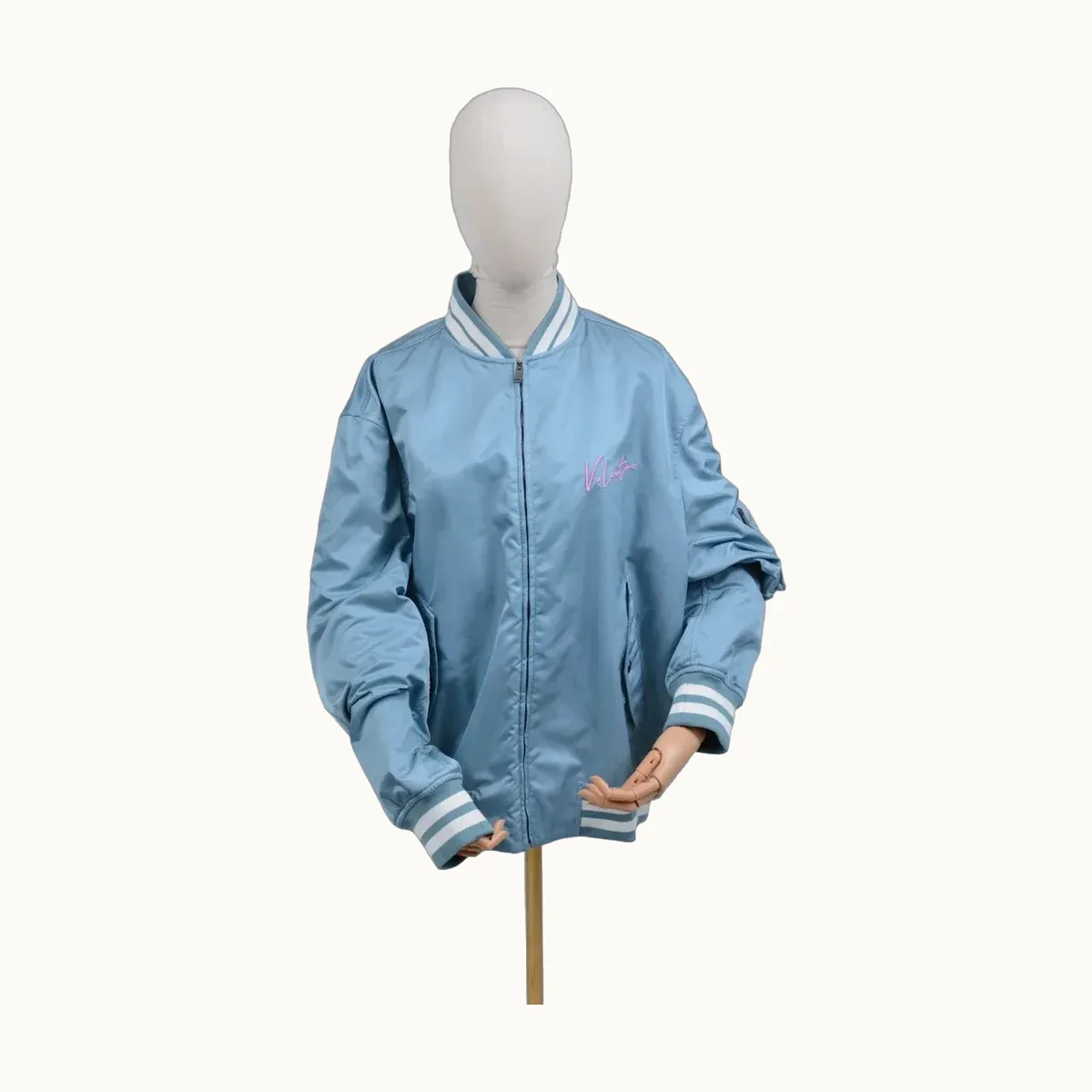 Chamarra Valentino VLogo Bomber Azul, Talla XL