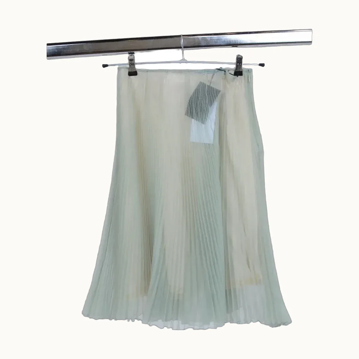 Falda Prada Pleated Verde, Talla XS