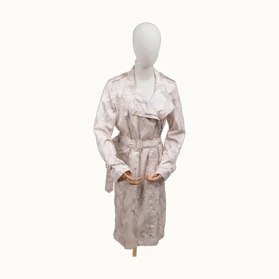 Abrigo Bottega Veneta Floral Beige, Talla S