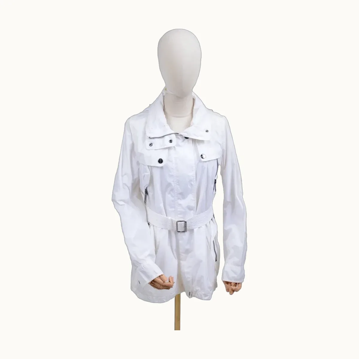 Chamarra Burberry Blanca, Talla S