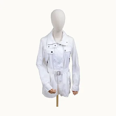 Chamarra Burberry Blanca, Talla S