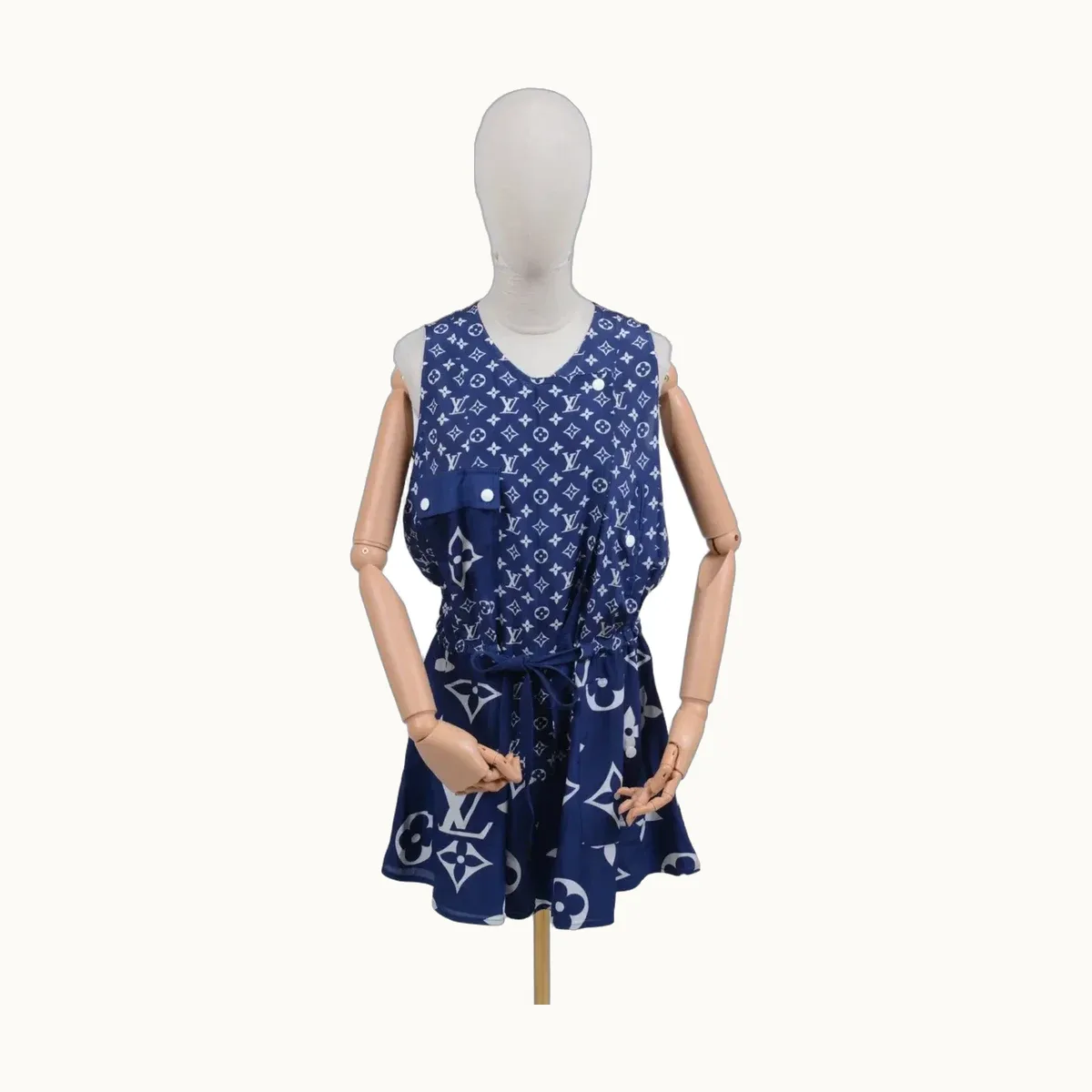Louis Vuitton Vestidos Escale Azul, Talla M