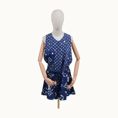 Louis Vuitton Vestidos Escale Azul, Talla M