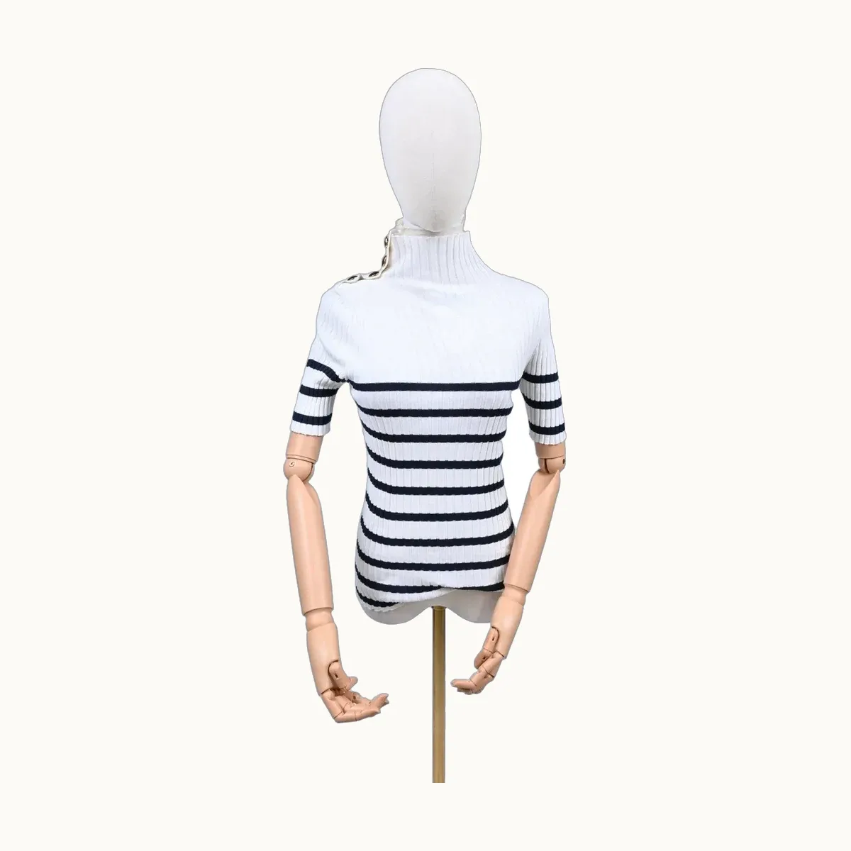 Suéter Dior Striped Knit Blanco, Talla XS