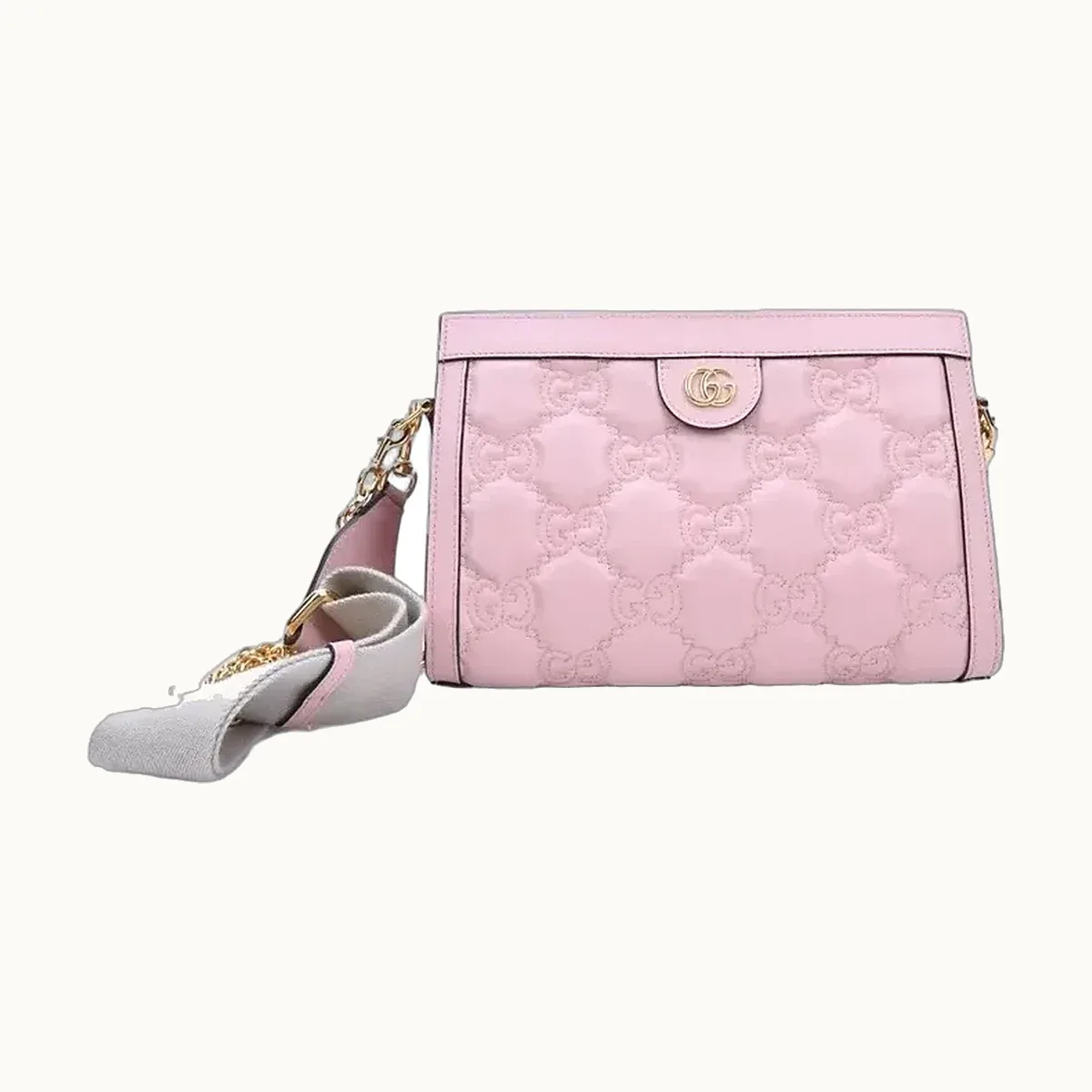 Bolsa de Hombro Gucci Matelassé Small Shoulder Rosa