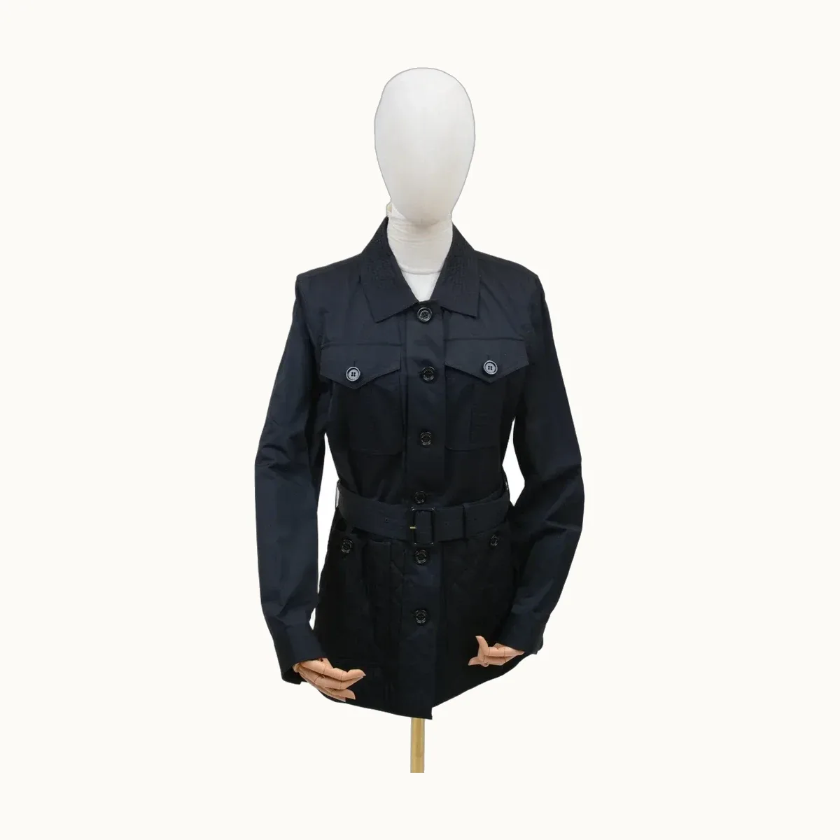Abrigo Burberry Quilted Azul, Talla M