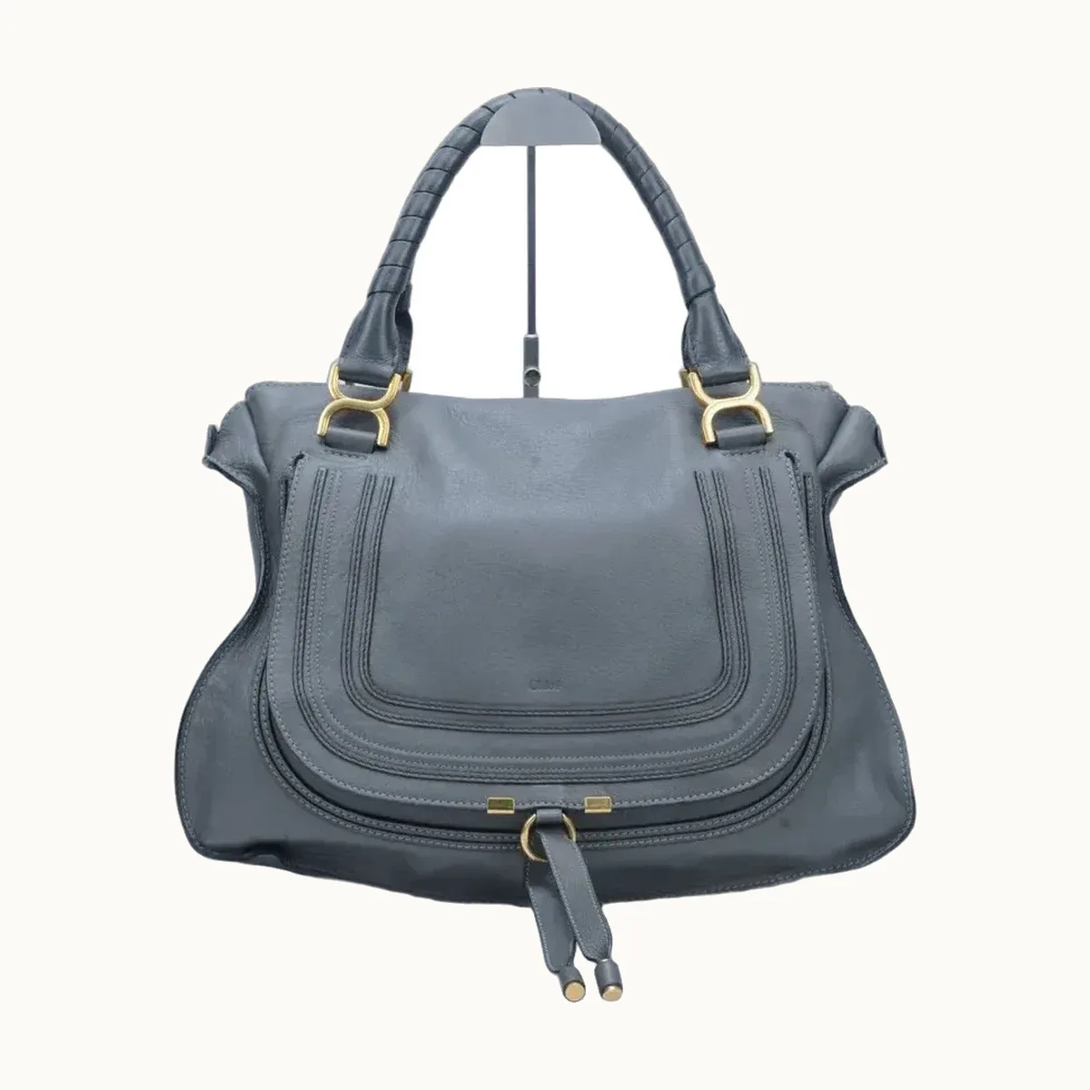 Bolsa de Hombro Chloé Marcie Large Gris