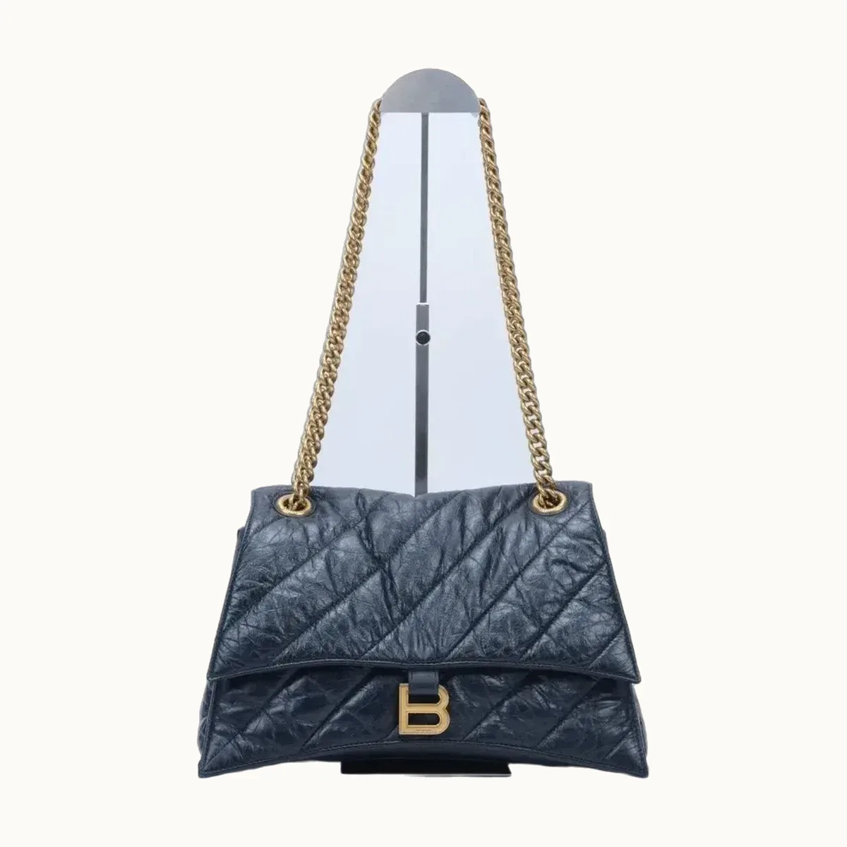 Bolsa de Hombro Balenciaga Crush Medium Quilted Negra