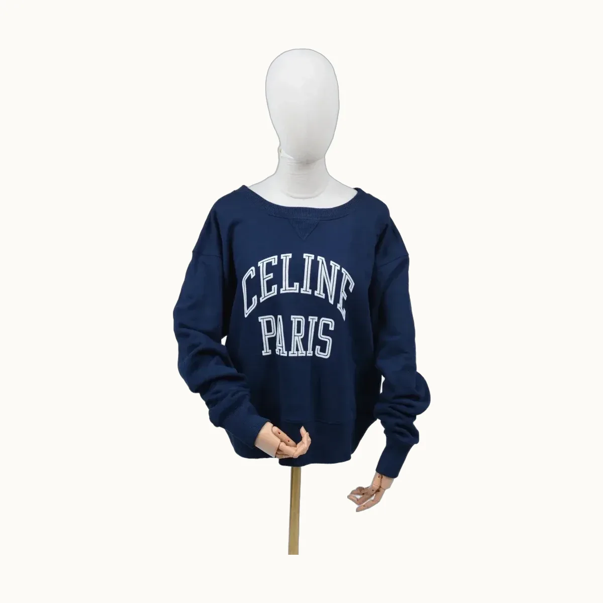 Céline Sudaderas Logo Fleece Azul, Talla S
