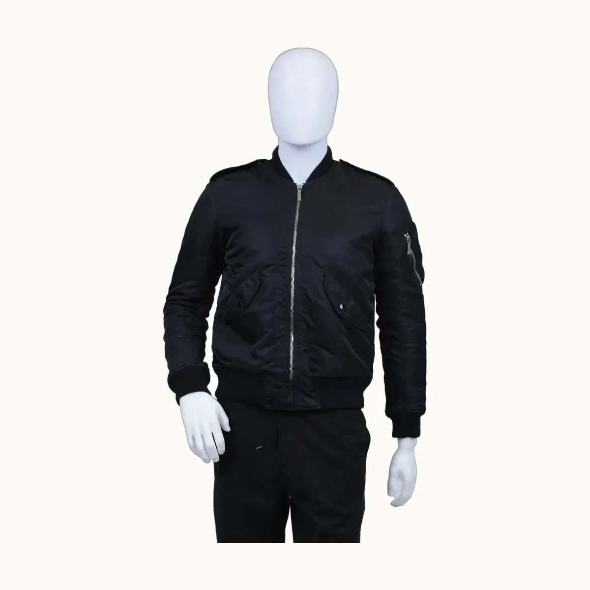 Chamarra Saint Laurent Ma1 Bomber Negra, Talla M