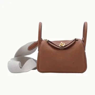 Bolsa de Mano Hermès Lindy Mini 20 + Camel