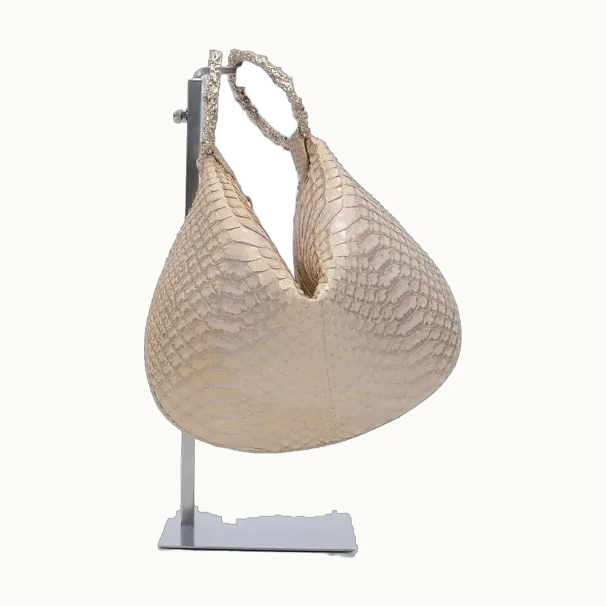 Bolsa de Mano Chanel Fortune Cookie Python Cruise12 Beige