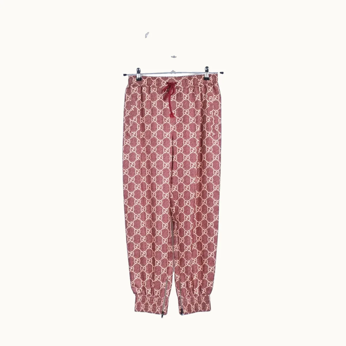 Pantalón Gucci GG Silk Vino, Talla S