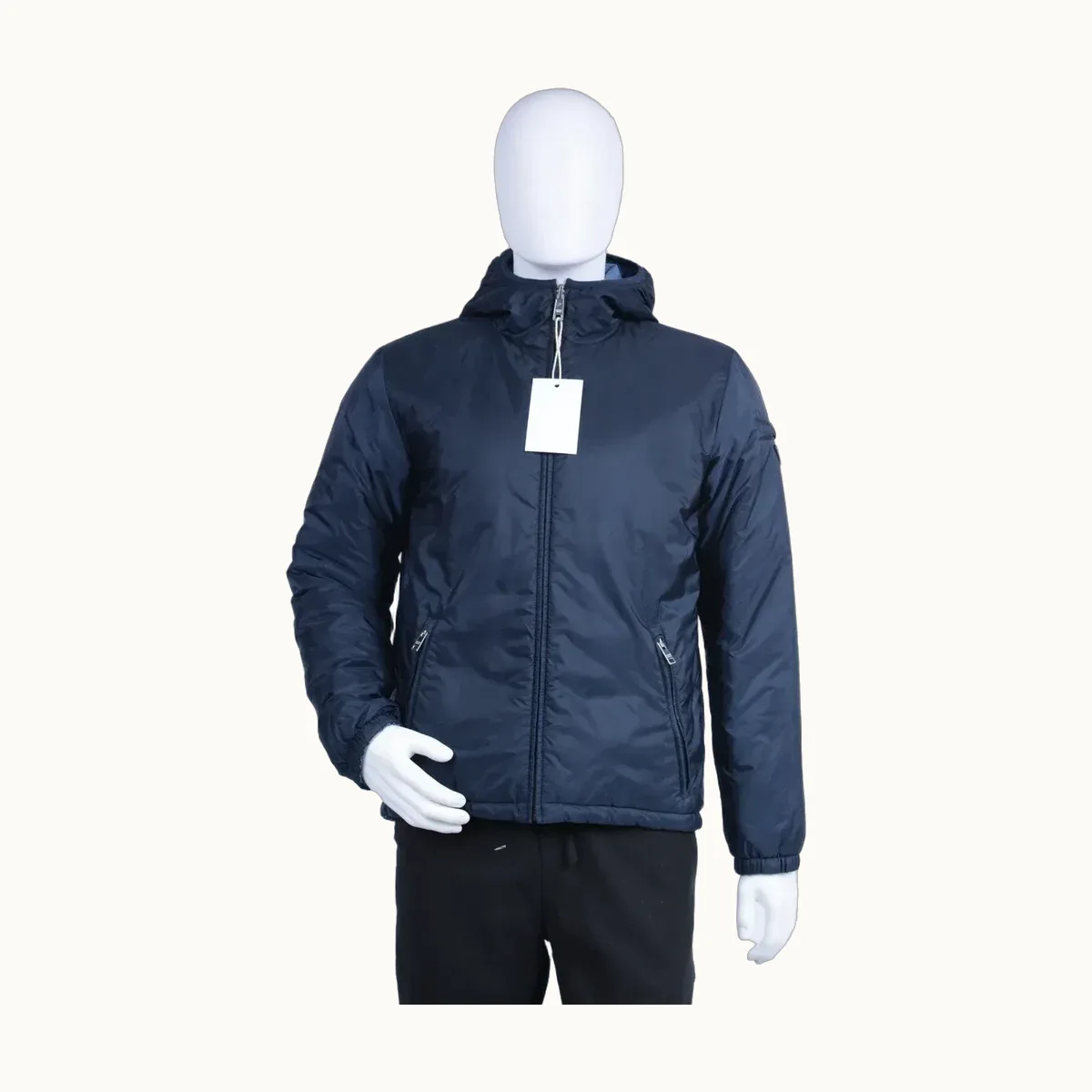 Prada Padded Windbreaker Reversible Azul, Talla M