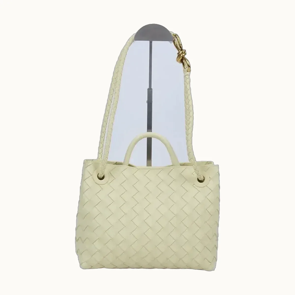 Bolsa Bottega Veneta Andiamo Small Intrecciato Amarilla