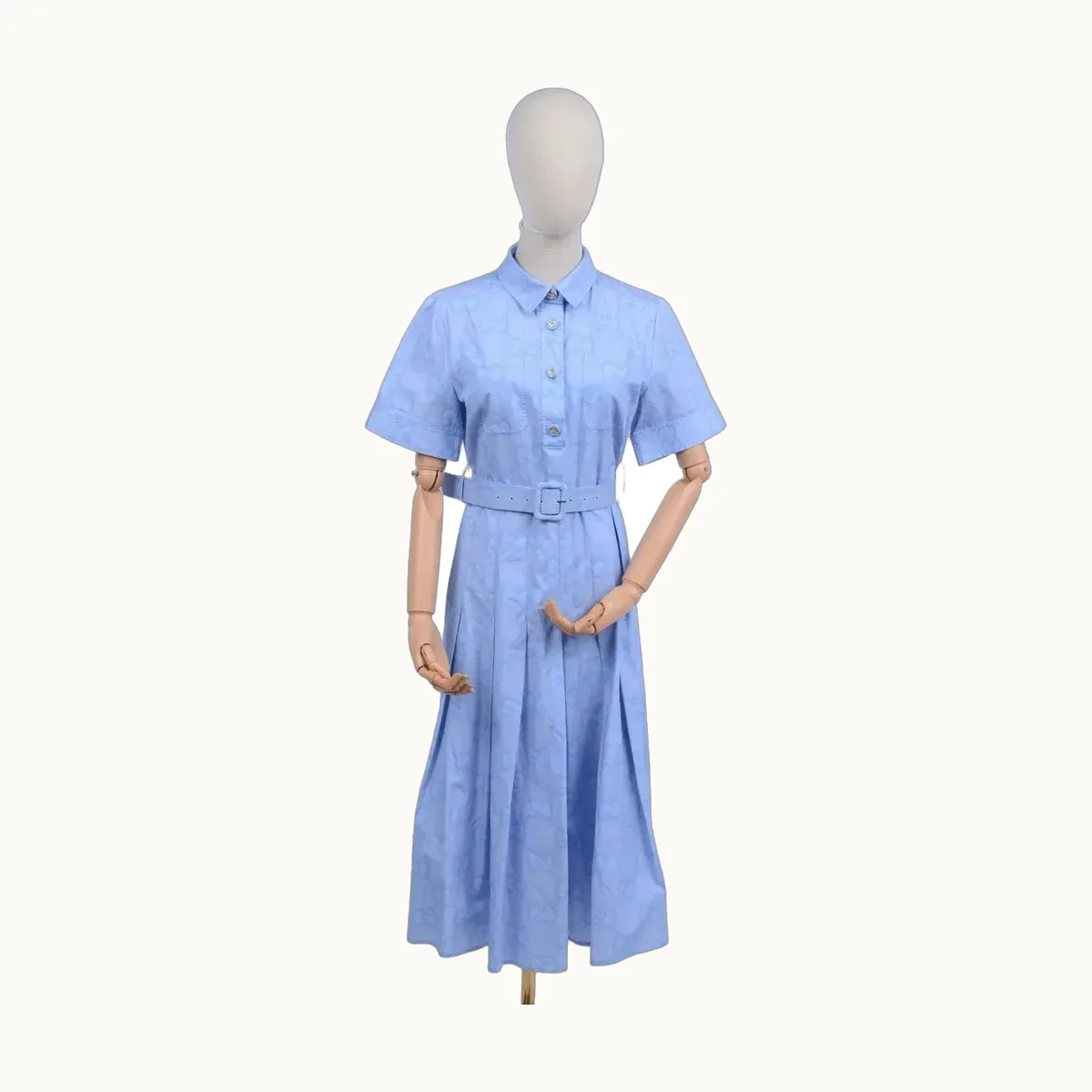 Gucci GG Jacquard Midi Azul, Talla M