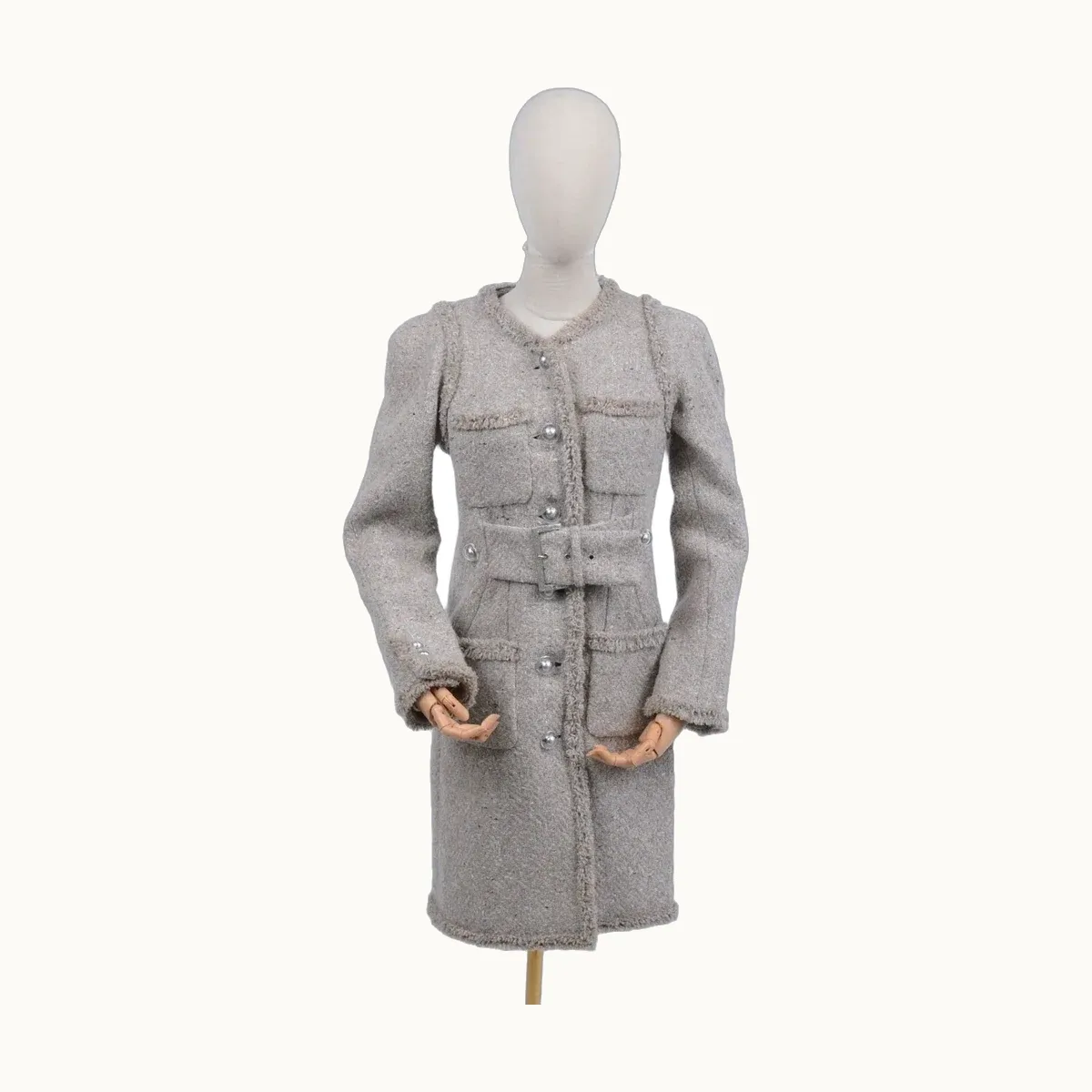 Chanel Tweed Fw17 Gris, Talla M