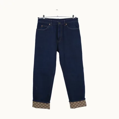 Gucci GG Canvas Denim Azul, Talla M
