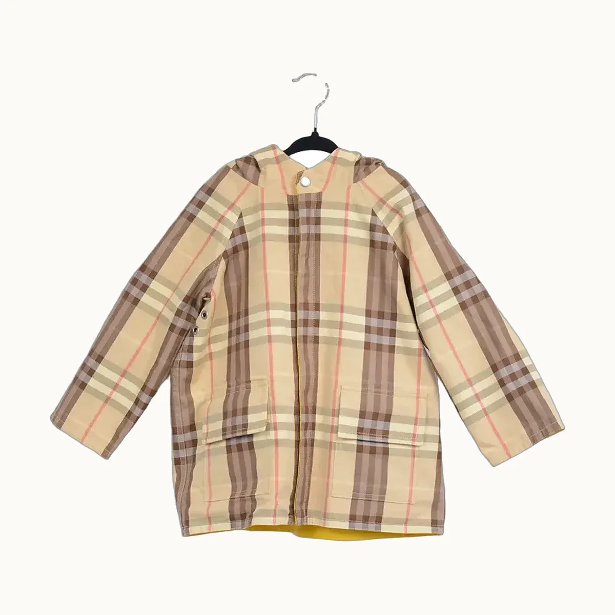 Abrigo Burberry Rain Reversible Amarillo, Talla 4 MX