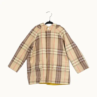 Abrigo Burberry Rain Reversible Amarillo, Talla 4 MX