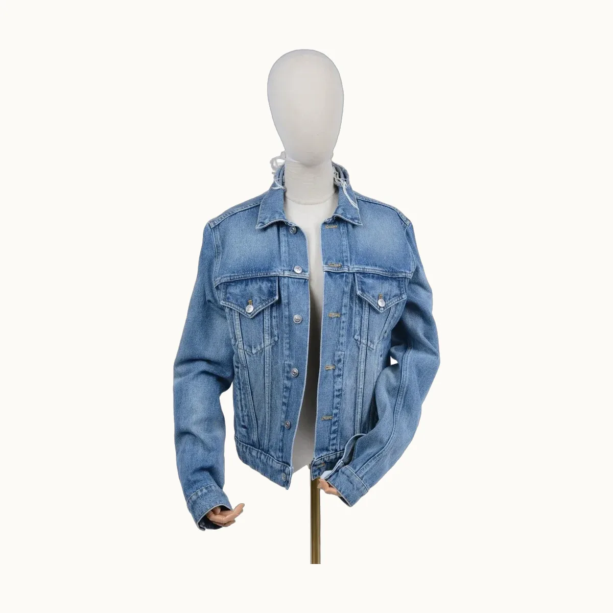 Balenciaga Political Logo Denim Azul, Talla L