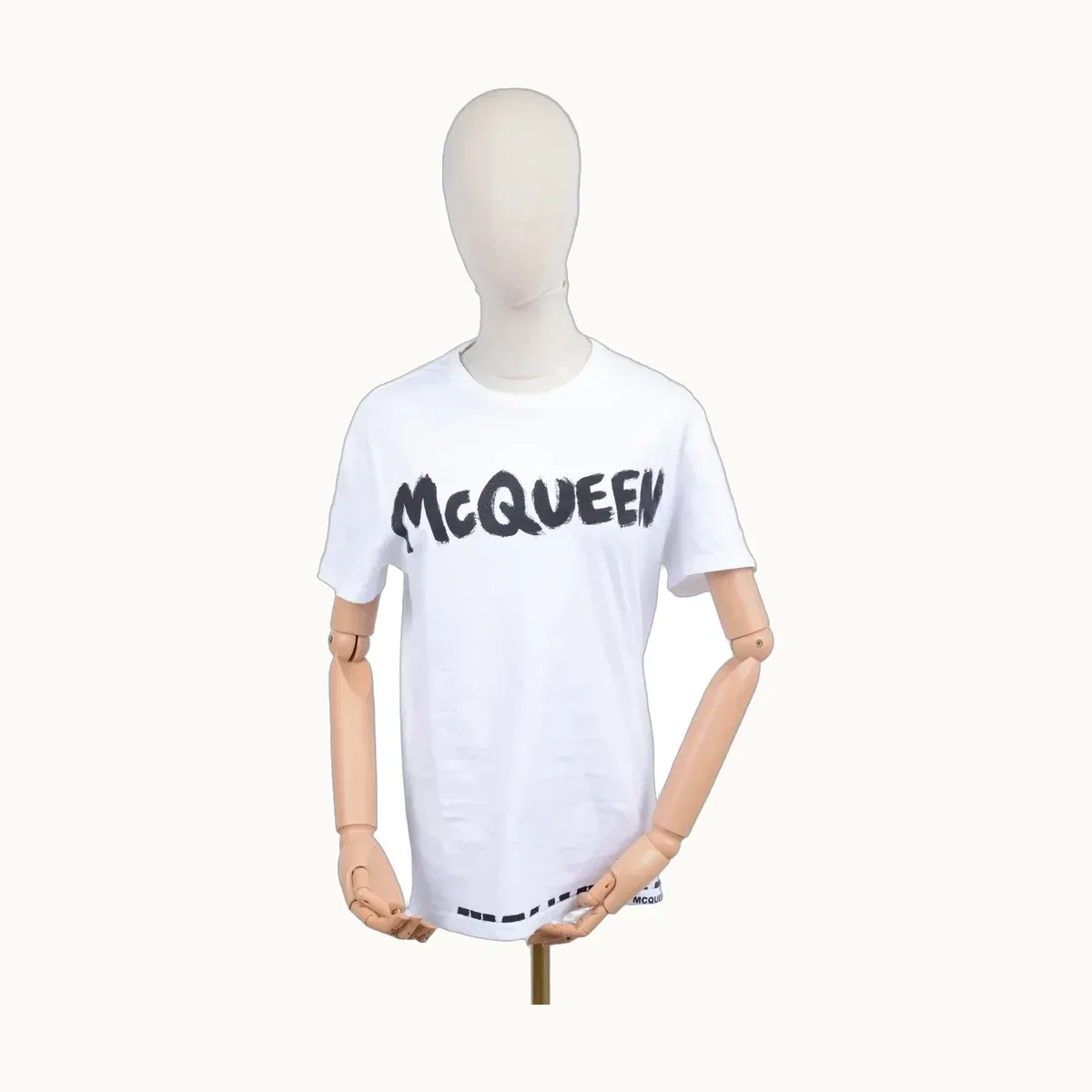 Alexander McQueen Logo Blanca, Talla XS