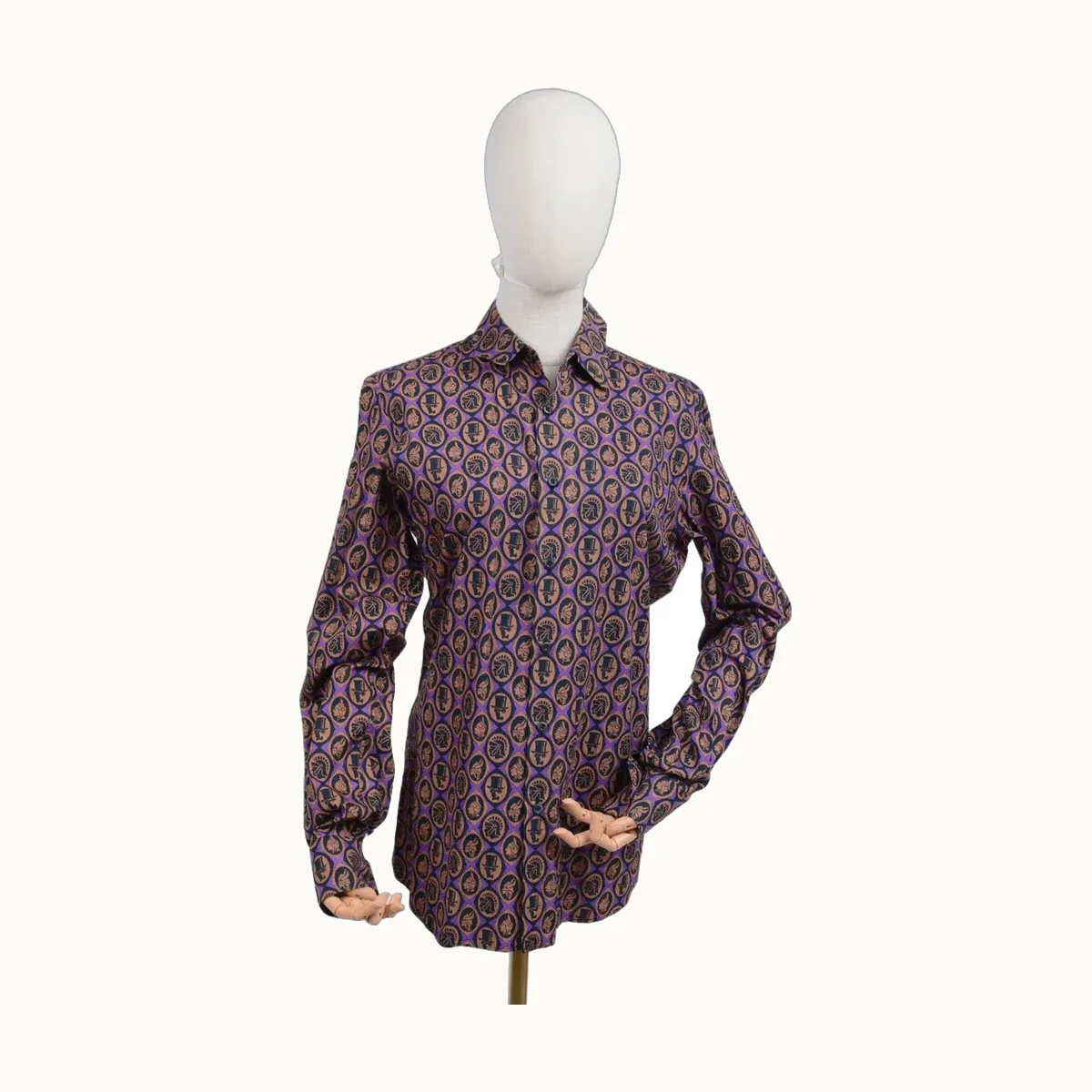 Prada Faces Print Morada, Talla S