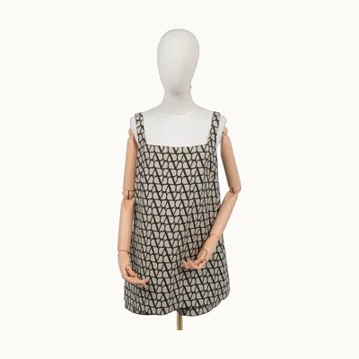 Valentino Crepe Toile Iconographe Beige, Talla L