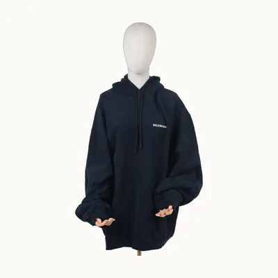 Sudadera con Capucha Balenciaga Logo Negra, Talla M