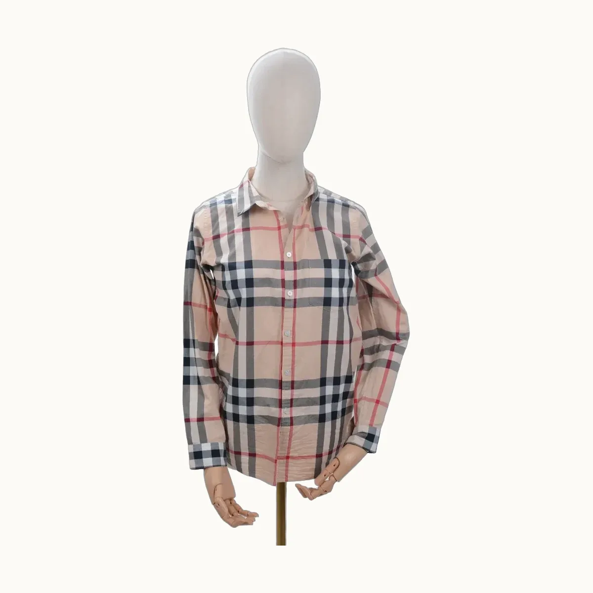 Burberry Botones Check, Talla 14 MX