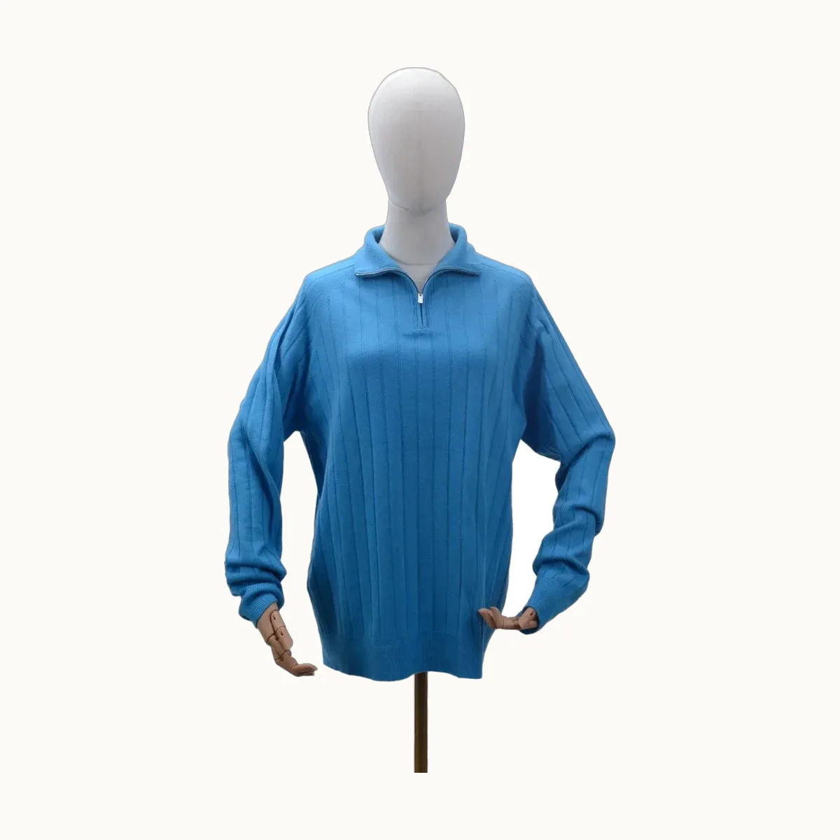 Hermès Zip Jersey Azul, Talla L